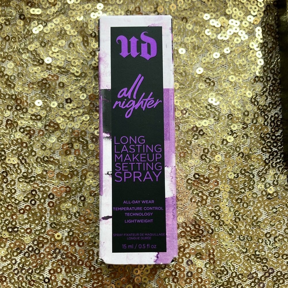 Urban Decay Purple and Black Setting Spray Makeup TRAVEL SIZE In Box